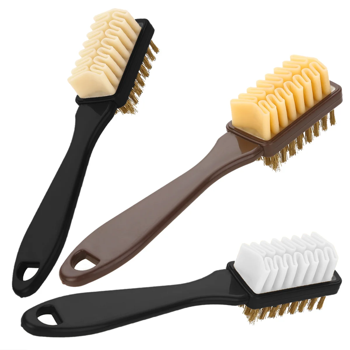 2-Sided Cleaning Brush Rubber Eraser Set Fit for Suede Nubuck Shoes Steel + plastic + rubber Boot Cleaner