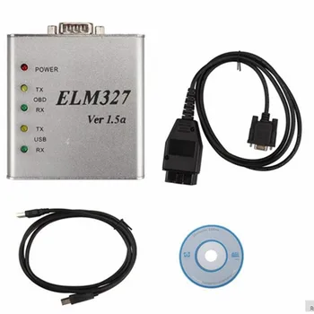 

5pcs/lot DHL Free Metal ELM 327 1.5V USB CAN-BUS Scanner ELM 327 Metal ELM327 Software OBD2 Diagnostic Tool High Quality