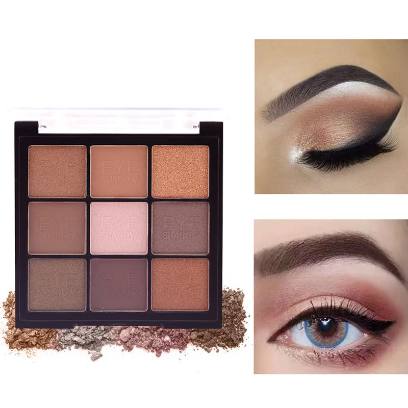 Eyeshadow Palette Makeup Shimmer Matte Nude 9 Colors High Pigmented Neutral Smoky Cosmetic Eye Shadows Warm Chocolate Color
Eyeshadow Palette Makeup Shimmer Matte Nude 9 Colors High Pigmented Neutral Smoky Cosmetic Eye Shadows Warm Chocolate Color