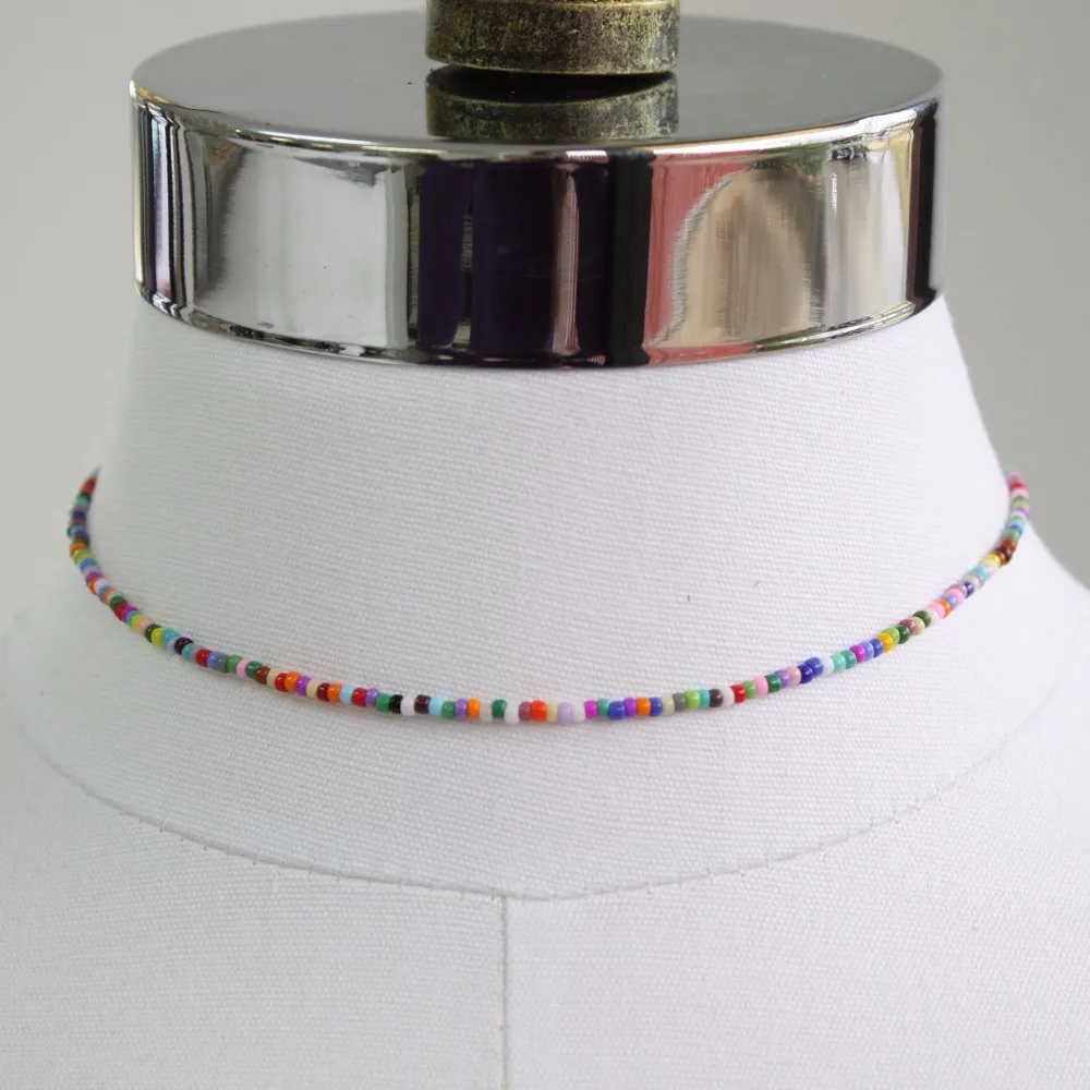 15" Fashion Seed Bead Choker Rainbow Choker Multi Color Necklace Tiny Necklace Mini Beaded Necklaces Colorful Necklaces
15" Fashion Seed Bead Choker Rainbow Choker Multi Color Necklace Tiny Necklace Mini Beaded Necklaces Colorful Necklaces