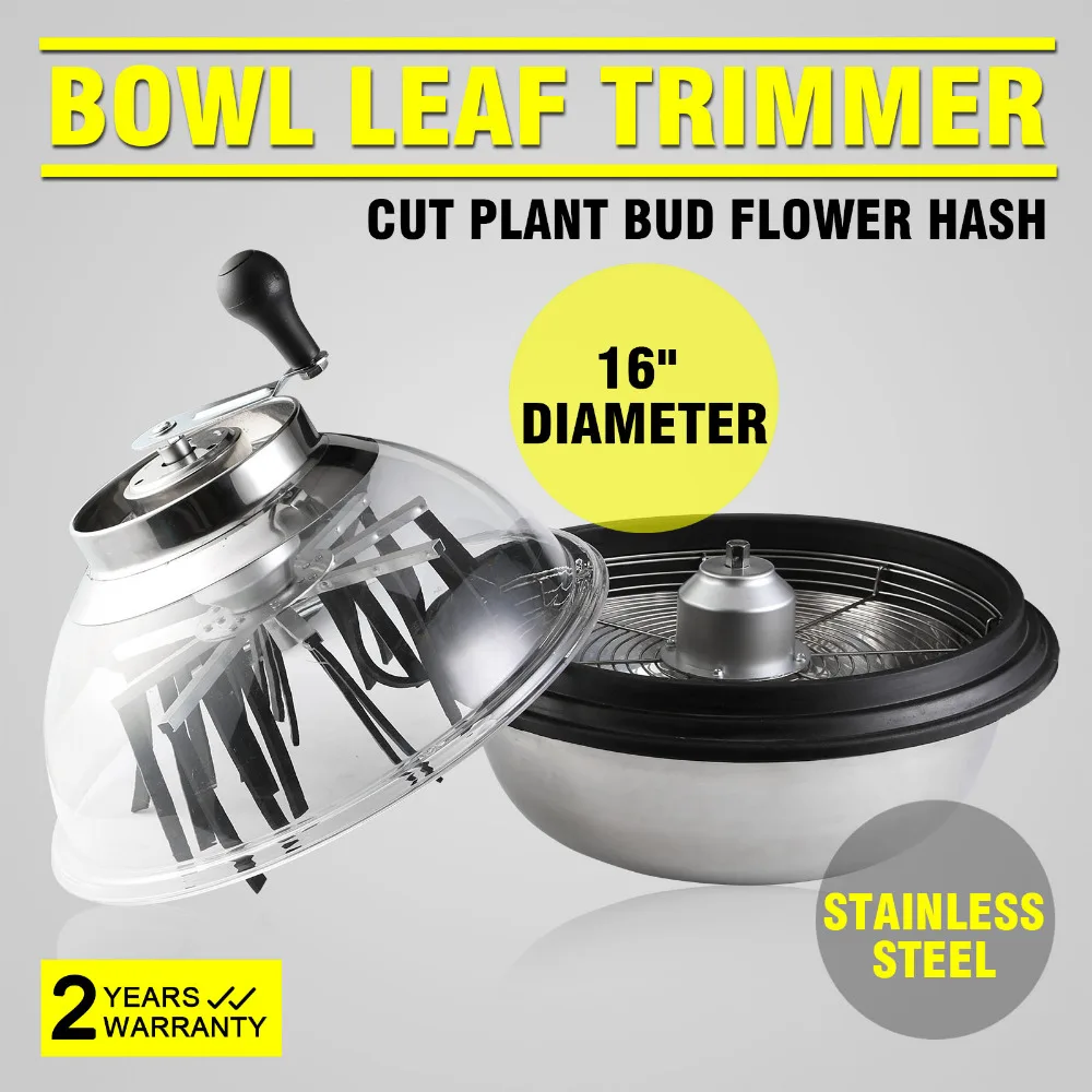 Professional 16" Bowl Leaf Trimmers Hydroponics Stainless Steel Plant Bud Spin W/ Wire Blades Removable Handle Cutting Wire
Professional 16" Bowl Leaf Trimmers Hydroponics Stainless Steel Plant Bud Spin W/ Wire Blades Removable Handle Cutting Wire