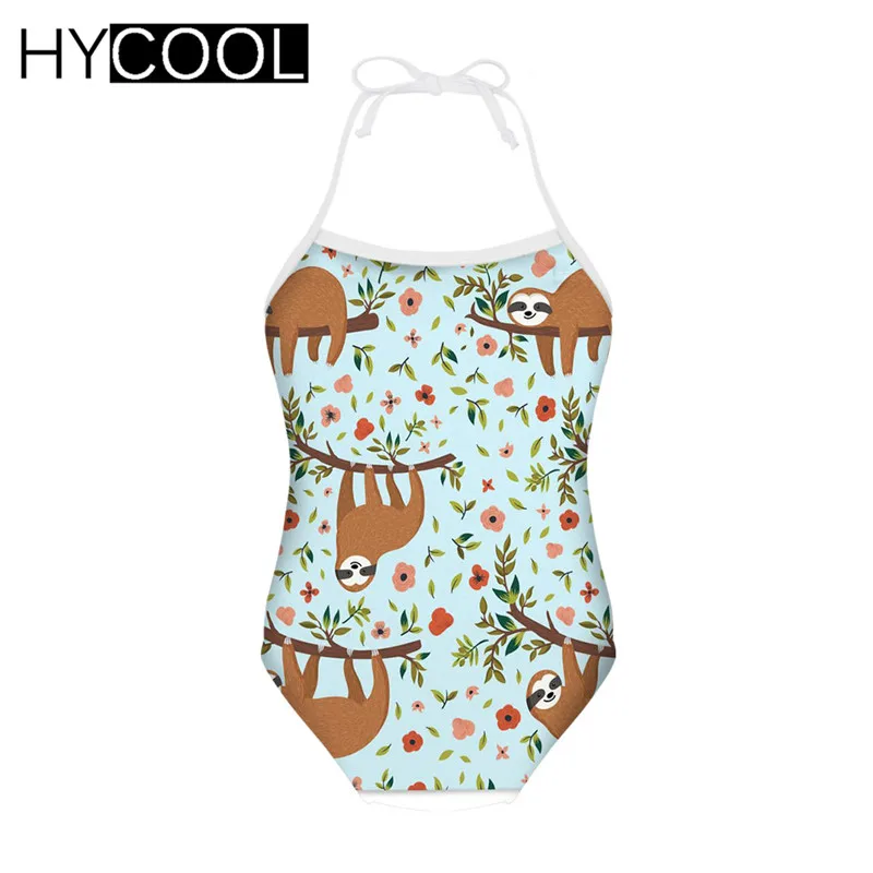 Слитный купальник HYCOOL для девочек милый детский купальный костюм с принтом
