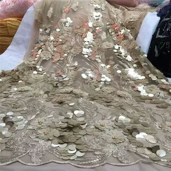 French Lace Fabric 2018 High Quality African 3D Applique Lace Fabric With Sequins Nigerian Lace Fabrics For Wedding dress 1053-2
French Lace Fabric 2018 High Quality African 3D Applique Lace Fabric With Sequins Nigerian Lace Fabrics For Wedding dress 1053-2