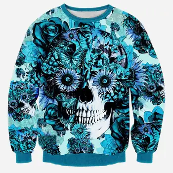 Alisister new fashion men/women's 3d sweatshirt harajuku print blue flowers skull hoodies Dia De Los Muertos sudaderas Mujer top
Alisister new fashion men/women's 3d sweatshirt harajuku print blue flowers skull hoodies Dia De Los Muertos sudaderas Mujer top