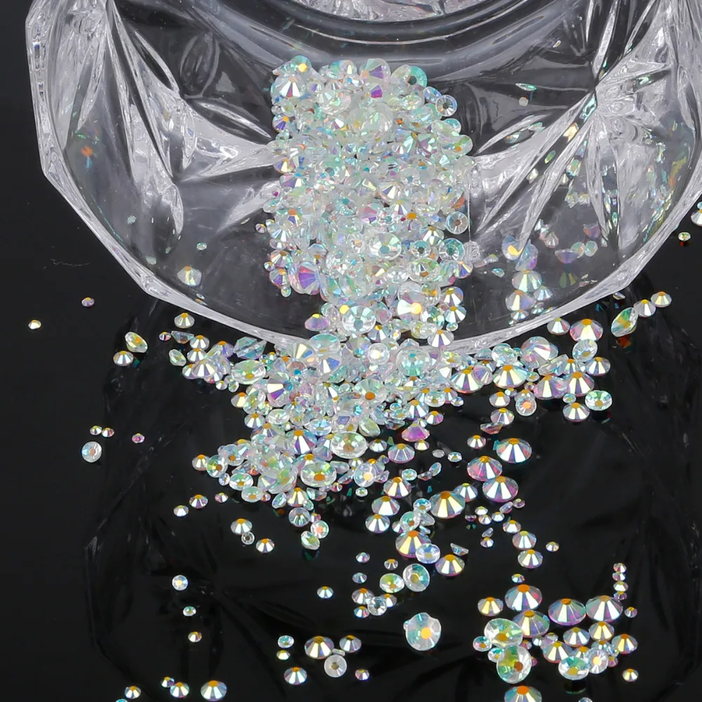 1440pcs DIY Flatback AB Crystal Loose Rhinestones SS3-SS16 Glass Glue-On Glitter Gems For Nail Art/Clothes/Craft/Bags Decoration
1440pcs DIY Flatback AB Crystal Loose Rhinestones SS3-SS16 Glass Glue-On Glitter Gems For Nail Art/Clothes/Craft/Bags Decoration