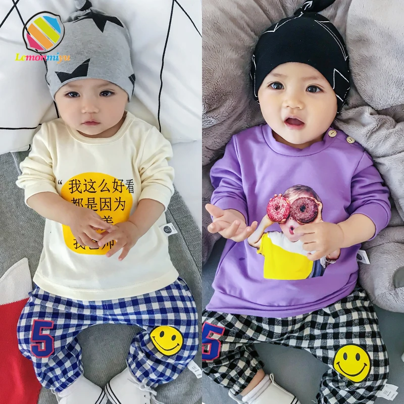Lemonmiyu Baby Girl Boy Newborn Pants Elastic Casual Plaid Leggings For Children Cartoon Loose Cotton Unisex Kids |