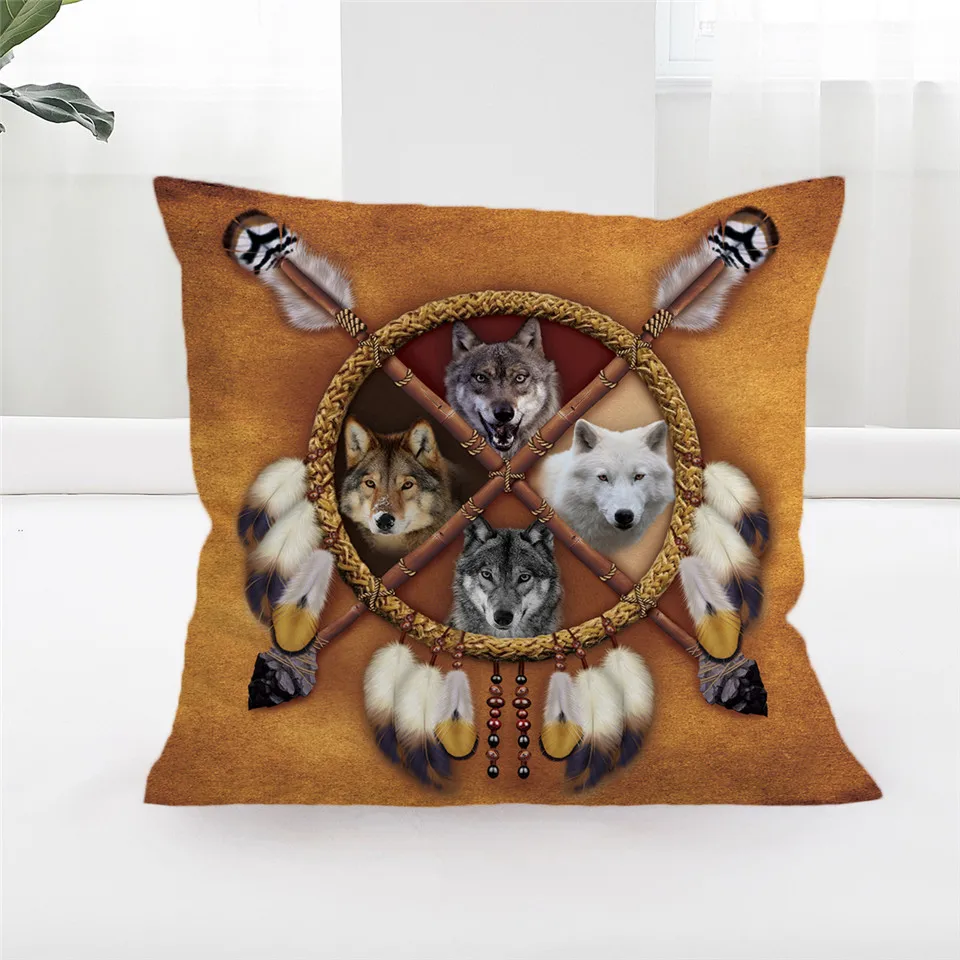 BlessLiving Wolves Dreamcatcher Throw Pillow Covers Wolf Square Decorative Pillow Cases Animal Pillowcase Cushion Cover
BlessLiving Wolves Dreamcatcher Throw Pillow Covers Wolf Square Decorative Pillow Cases Animal Pillowcase Cushion Cover