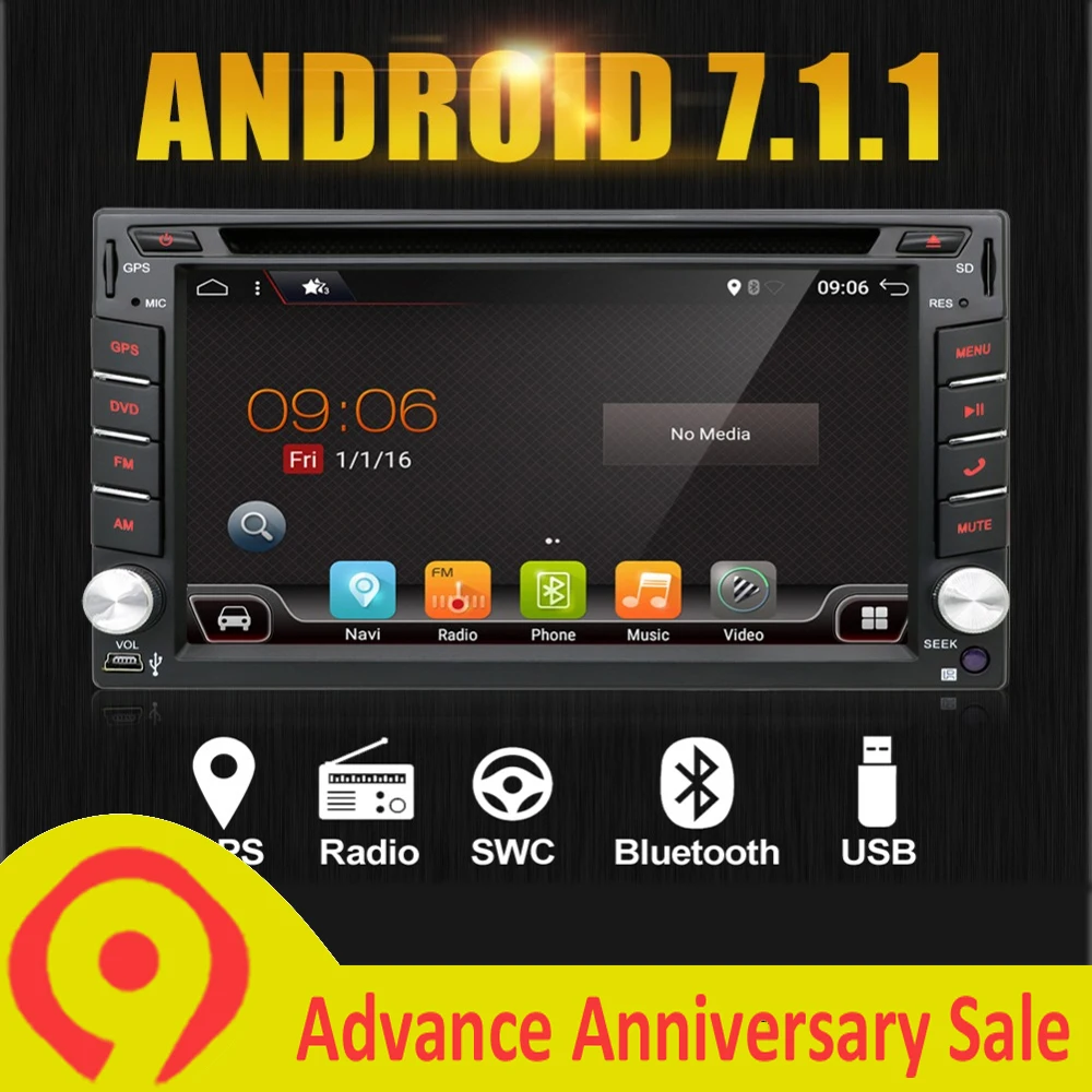 Android 7 1 четырехъядерный процессор с автомобильным dvd плеером GPS Navi для Toyota RAV4 Corolla