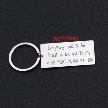 Keychain Engraved Everything Will Be All Right In The End If It's Not All Right It's Not The End Inspiration Key Fobs Gift
Keychain Engraved Everything Will Be All Right In The End If It's Not All Right It's Not The End Inspiration Key Fobs Gift
