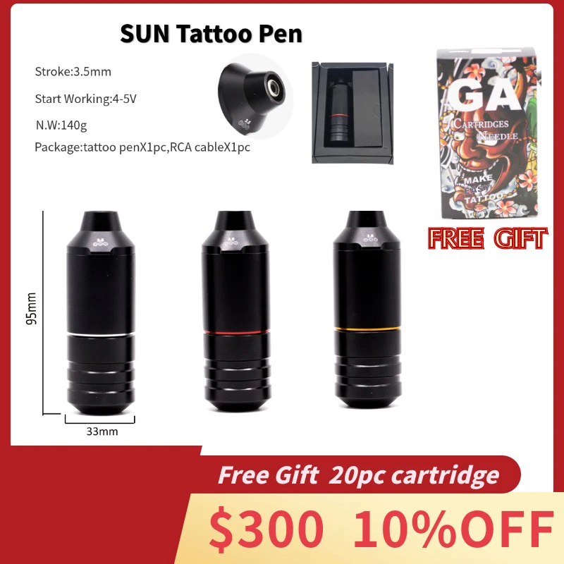Tattoo Pen Rotary Tattoo Machine & Permanent Makeup Pen Brushless Motor Needle Cartridges for Tattoo Artists Best For Lining
Tattoo Pen Rotary Tattoo Machine & Permanent Makeup Pen Brushless Motor Needle Cartridges for Tattoo Artists Best For Lining