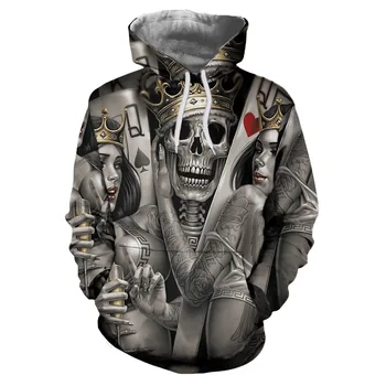 Hoodies 2D Printed Men/Women Hoodies Poker King Skulls Fashion Sweatshirt Unisex Hoodie
Hoodies 2D Printed Men/Women Hoodies Poker King Skulls Fashion Sweatshirt Unisex Hoodie