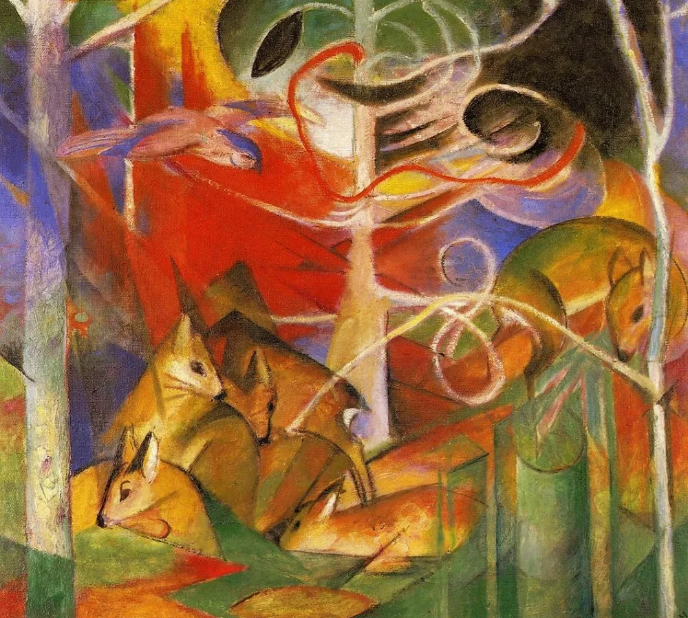 High quality Oil painting Canvas Reproductions Deer in the Forest 1913 By Franz Marc hand painted
High quality Oil painting Canvas Reproductions Deer in the Forest 1913 By Franz Marc hand painted