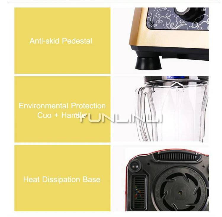 Description Picture 6 of item4L High Speed Blender Intelligent Food Blender Multifunction Food Mixer Commercial Food Processor
