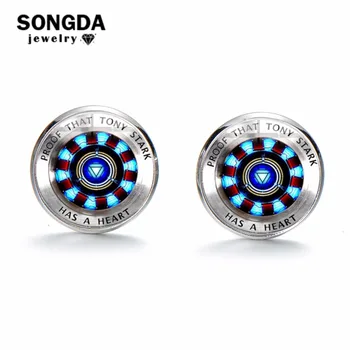 SONGDA Movies The Avengers Iron Man Tony Stark Cufflinks for Men Jewelry Silver Plated Arc Reactor 3D Printed Cuff Links Gemelos
SONGDA Movies The Avengers Iron Man Tony Stark Cufflinks for Men Jewelry Silver Plated Arc Reactor 3D Printed Cuff Links Gemelos