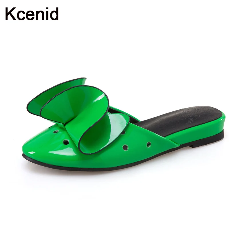 Kcenid Women beach sandals 2017 new designer patent leather fashion shoes pointed toe bowtie low heel women slippers plus size43
Kcenid Women beach sandals 2017 new designer patent leather fashion shoes pointed toe bowtie low heel women slippers plus size43