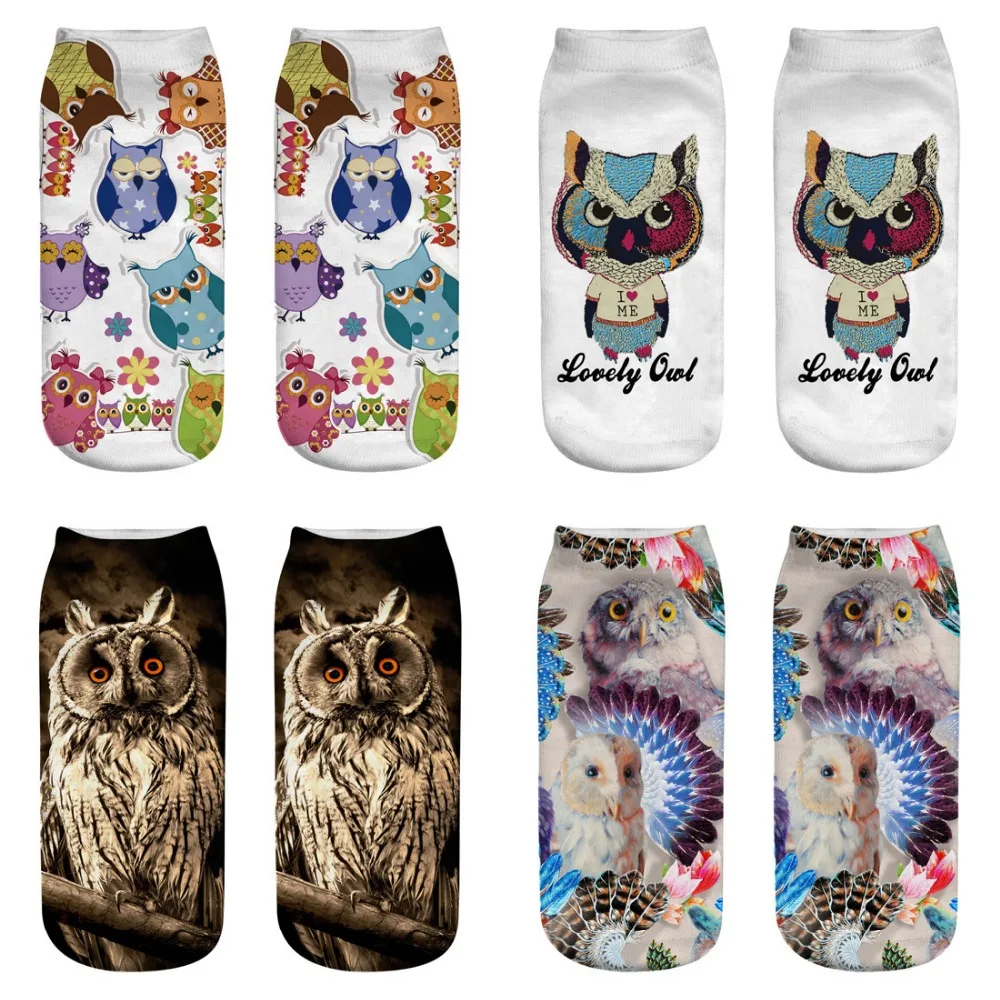 2019 New Trend Women Funny Socks Cute Art Cartoon Owl 3D Socks Female Fashion Harajuku Printing Low Cut Ankle Socks Short Meias
2019 New Trend Women Funny Socks Cute Art Cartoon Owl 3D Socks Female Fashion Harajuku Printing Low Cut Ankle Socks Short Meias