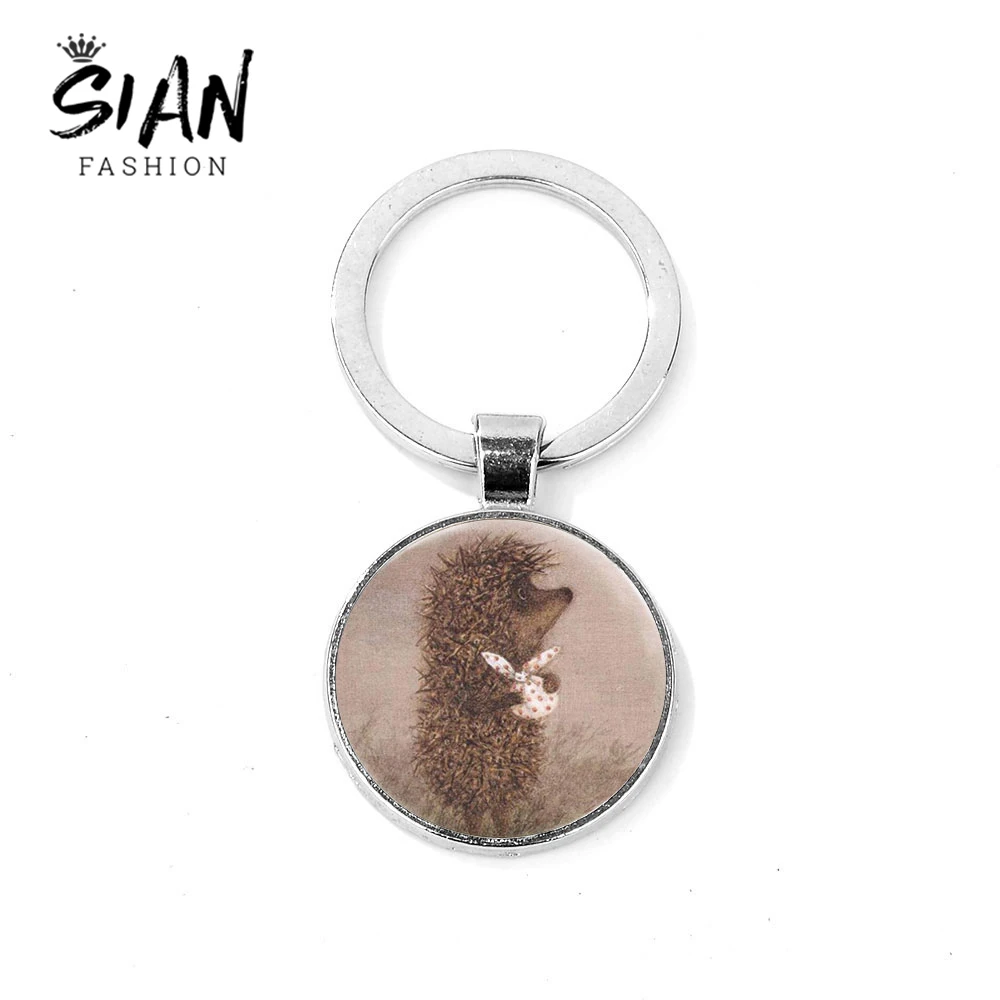 SIAN Hot Hedgehog In The Fog keychain Little Animal Handmade Glass Cabochon Pendant Key Chain Ring Holder Llaveros Anime Jewelry
SIAN Hot Hedgehog In The Fog keychain Little Animal Handmade Glass Cabochon Pendant Key Chain Ring Holder Llaveros Anime Jewelry