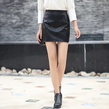 KLV Winter Women Pu Leather Skirts Trendy Office Ladies Black Faux Leather Short Skirt Imitation Leather Women's Slim skirts
KLV Winter Women Pu Leather Skirts Trendy Office Ladies Black Faux Leather Short Skirt Imitation Leather Women's Slim skirts