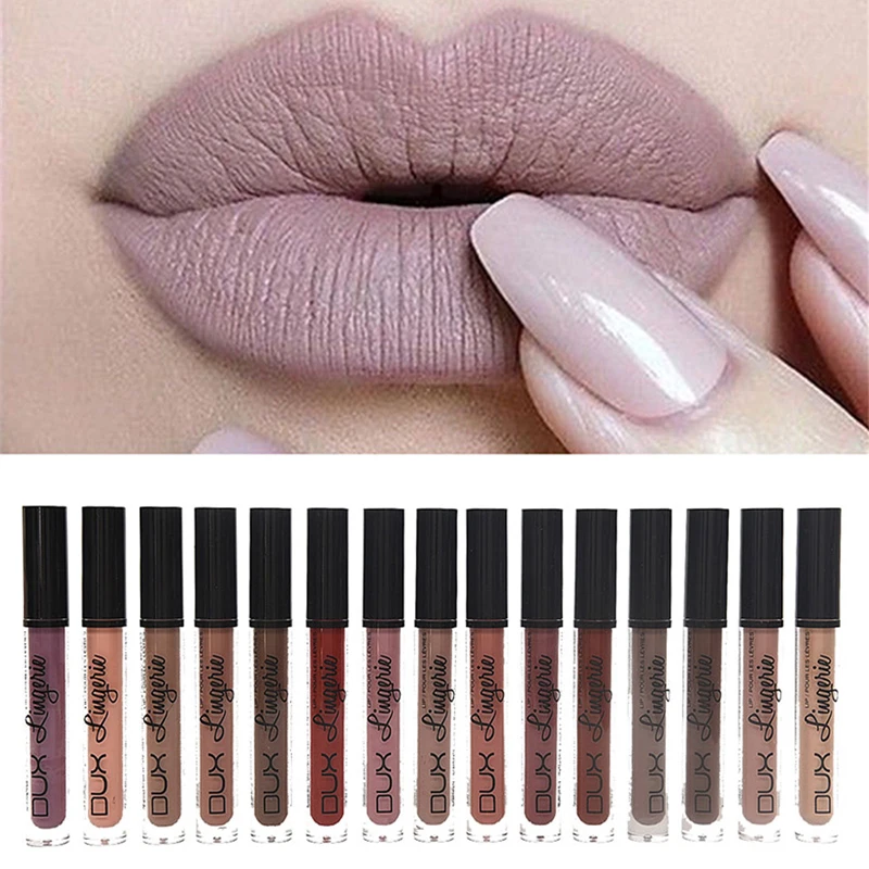 New-Brand-Makeup-Lipstick-Matte-Lipstick-Brown-Nude-Chocolate-Color-Liquid-Lipstick-Lip-Gloss-Matte-Batom