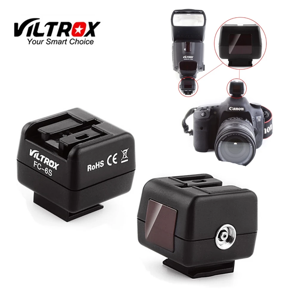 

Viltrox FC-6S HotShoe Wireless Flash Light Controller Optical Slave Trigger Adapter for Sony Minolta Flash to Canon Nikon Camera