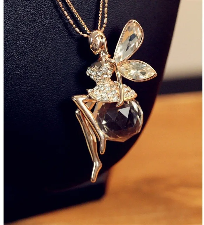 YINHED Fashion Long Sweater Chain Necklace Pure Austrian Crystal Ball Angel Wings Pendant Necklace For Women Jewelry ZN036
YINHED Fashion Long Sweater Chain Necklace Pure Austrian Crystal Ball Angel Wings Pendant Necklace For Women Jewelry ZN036