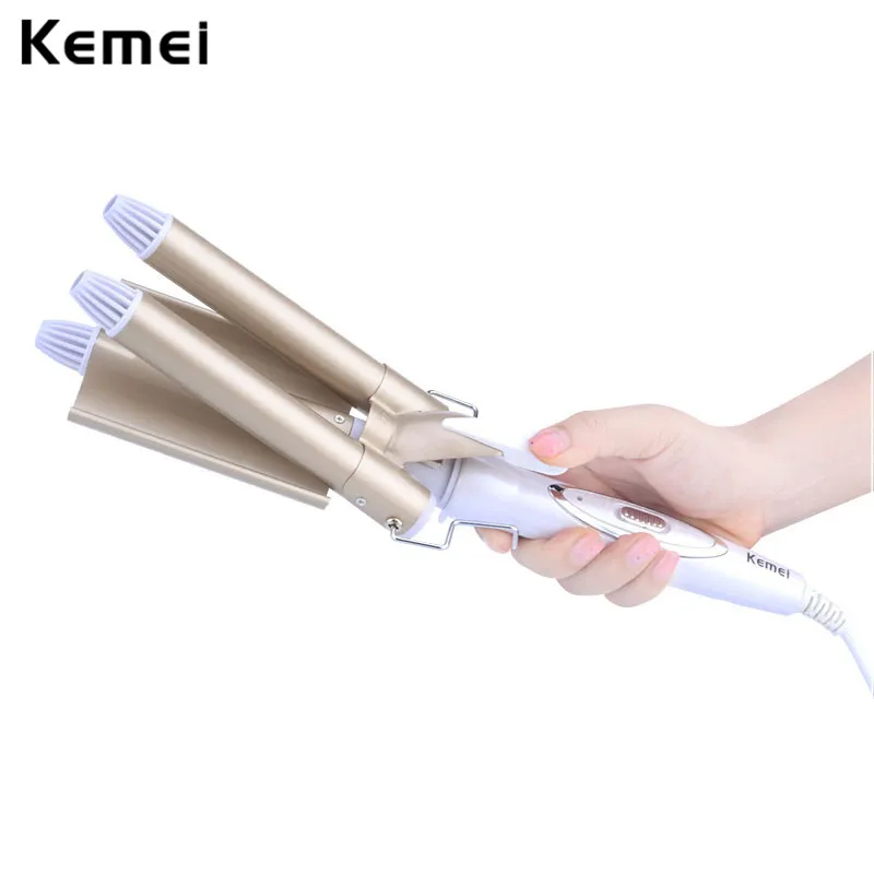110-220V Ceramic Hair Curling Iron Tong Temperature Adjustment Hair Curler Roller Curling Wand 3 Barrels Big Wave Hair Styler
110-220V Ceramic Hair Curling Iron Tong Temperature Adjustment Hair Curler Roller Curling Wand 3 Barrels Big Wave Hair Styler