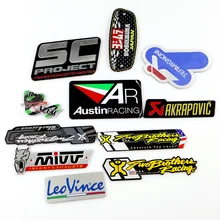 Alumínio 3D-resistente ao Calor tubo de Escape Da Motocicleta Etiqueta Legal Personalidade Para Seta Akrapovic Escorpião Yoshimura Emblema Decalque(China)