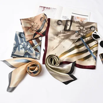 70CM NEW Design women neck scarf Distressed belt buckle print satin square hair hand scarves spring summer ladies basic scarves 
70CM NEW Design women neck scarf Distressed belt buckle print satin square hair hand scarves spring summer ladies basic scarves