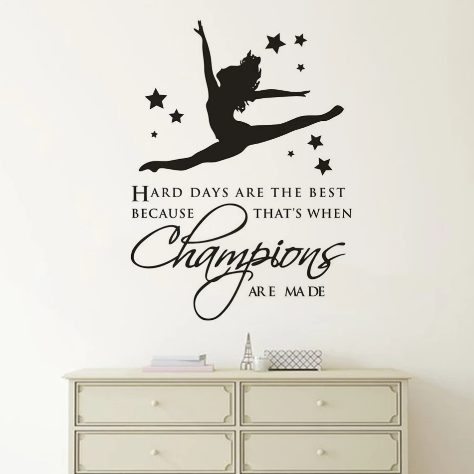Gymnastic Dancing Girl Wall Stickers Sport Inspiration Quote Wall Poster Gymnastic Athlete Vinyl Wall Decal Gym Club Decor AZ450
Gymnastic Dancing Girl Wall Stickers Sport Inspiration Quote Wall Poster Gymnastic Athlete Vinyl Wall Decal Gym Club Decor AZ450