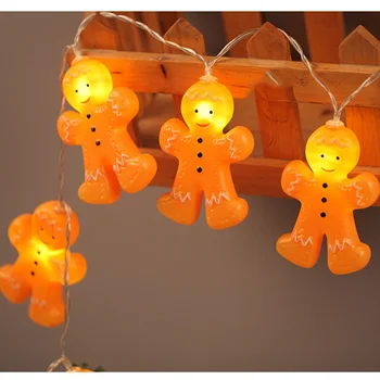 Christmas Gingerbread Men String Lights 3D Gold Plastic 64 Inch Indoor Lighted Led Light Garland Street New Year's Garland
Christmas Gingerbread Men String Lights 3D Gold Plastic 64 Inch Indoor Lighted Led Light Garland Street New Year's Garland