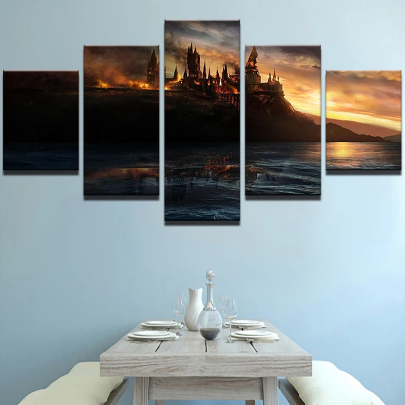 HD Prints Modular Pictures Frame Game Canvas 5 Pieces Harry Potter Flame Castle Painting Movie Poster Wall Art Home Decor
HD Prints Modular Pictures Frame Game Canvas 5 Pieces Harry Potter Flame Castle Painting Movie Poster Wall Art Home Decor