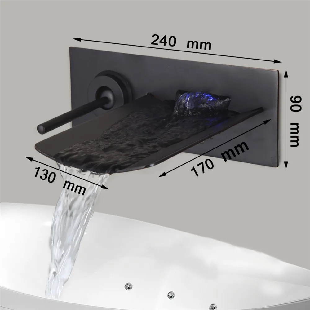 LED Color Waterfall Bathroom Sink Faucet Basin Temperature Mixer tap Hot And Cold Water Mixer Tap Oil Rubbed Broze Faucet
LED Color Waterfall Bathroom Sink Faucet Basin Temperature Mixer tap Hot And Cold Water Mixer Tap Oil Rubbed Broze Faucet