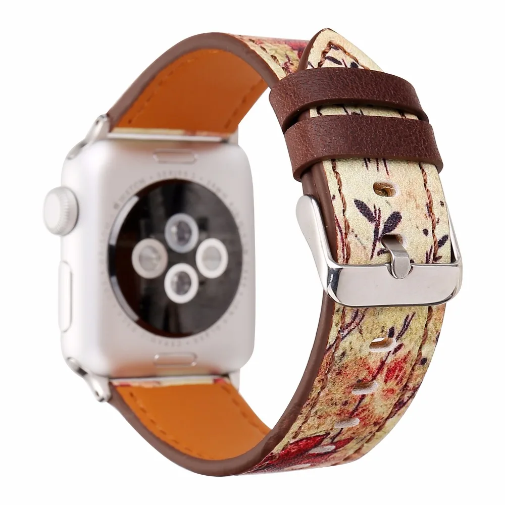 Espanson Leather Watch Band for Apple Watch 38/42mm 40/44mm Series1 2 3 4 Vintage Strap Floral Prints Wrist Watch Bracelet
Espanson Leather Watch Band for Apple Watch 38/42mm 40/44mm Series1 2 3 4 Vintage Strap Floral Prints Wrist Watch Bracelet