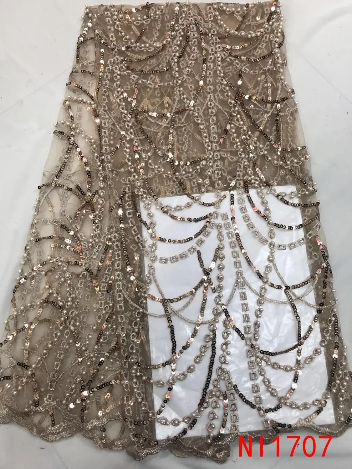 High Quality Tulle Lace Latest African Lace Fabric French Net Nigerian Fabrics Laces with Beads Sequins ksNI1707
High Quality Tulle Lace Latest African Lace Fabric French Net Nigerian Fabrics Laces with Beads Sequins ksNI1707