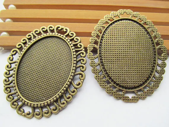 5pcs 2 Colors Oval/Ellispe Border Frame Base Setting Pendant Charm/Finding,fit 30mmx40mm Cabochon/Picture/Cameo
5pcs 2 Colors Oval/Ellispe Border Frame Base Setting Pendant Charm/Finding,fit 30mmx40mm Cabochon/Picture/Cameo
