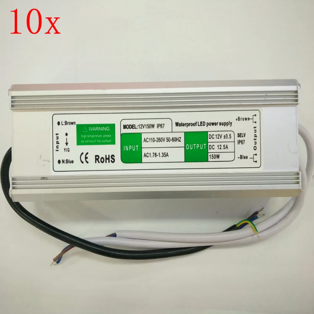 FREE DHL 10pcs/lot DC12V 150W LED power transform for DC12V LED light,Input 110V~260V P67 waterproof power supply
FREE DHL 10pcs/lot DC12V 150W LED power transform for DC12V LED light,Input 110V~260V P67 waterproof power supply