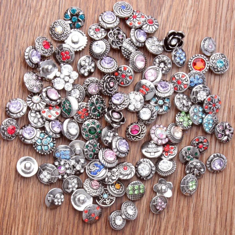 10pcs/lot Mix Rhinestone Snap Buttons Metal Decorative Buttons fit 12mm DIY Snap Bracelet Jewelry Making
10pcs/lot Mix Rhinestone Snap Buttons Metal Decorative Buttons fit 12mm DIY Snap Bracelet Jewelry Making