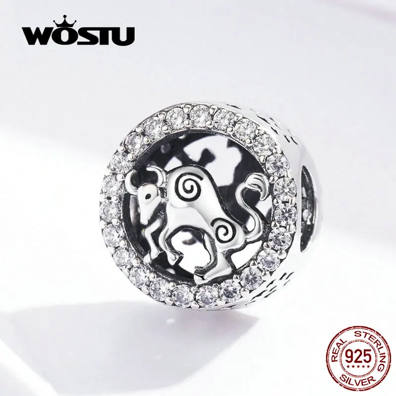 WOSTU Taurus Constellation Beads 925 Sterling Silver Clear Zircon Charm Fit Original Bracelet Beads For Jewelry Making FIC1212
WOSTU Taurus Constellation Beads 925 Sterling Silver Clear Zircon Charm Fit Original Bracelet Beads For Jewelry Making FIC1212