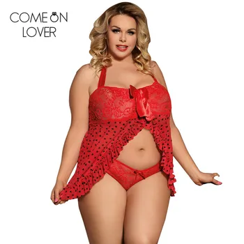 Comeonlover Red women babydolls sexy lingerie dress+ panty plus size negligee sexy dot lace summer halter baby doll RL80538
Comeonlover Red women babydolls sexy lingerie dress+ panty plus size negligee sexy dot lace summer halter baby doll RL80538
