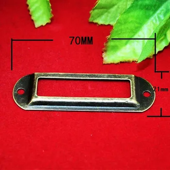 Wholesale Bronze Furniture Metal Handle Drawer Cabinet Knob and Handle Kitchen Cupboard Label Cards Tag Card,70*21mm,100Pcs
Wholesale Bronze Furniture Metal Handle Drawer Cabinet Knob and Handle Kitchen Cupboard Label Cards Tag Card,70*21mm,100Pcs