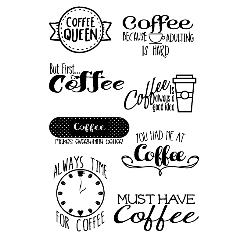 Coffe Quotes Transparent Clear Silicone Stamp/Seal for DIY scrapbooking/photo album Decorative clear stamp sheets HEM82
Coffe Quotes Transparent Clear Silicone Stamp/Seal for DIY scrapbooking/photo album Decorative clear stamp sheets HEM82
