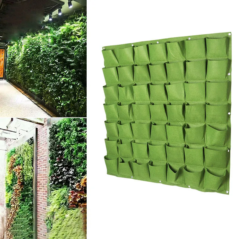 Wall Hanging Planting Bags 25/36 Pockets Green Grow Bag Planter Vertical Garden Vegetable Living Garden Bag Home Supplies
Wall Hanging Planting Bags 25/36 Pockets Green Grow Bag Planter Vertical Garden Vegetable Living Garden Bag Home Supplies