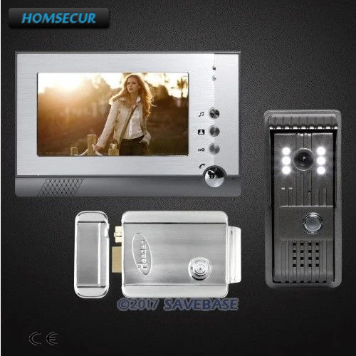 1V1+Electric lock Hand-Free 7" Video Door Entry Phone Call System HOMSECUR with IR Night Vision for Home Security
1V1+Electric lock Hand-Free 7" Video Door Entry Phone Call System HOMSECUR with IR Night Vision for Home Security