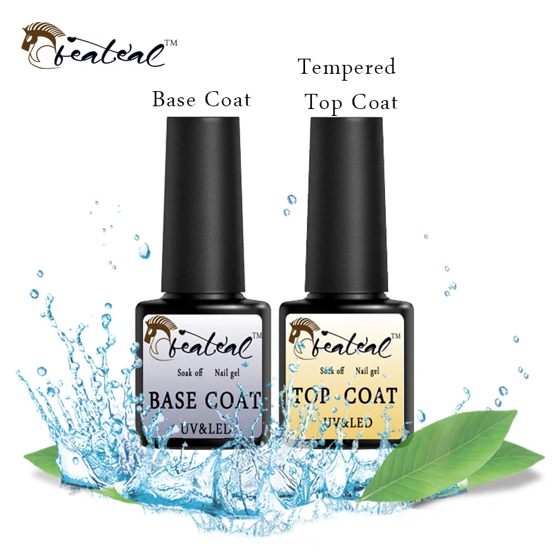 Beateal Tempered Enhance TOP Coat Base No Wipe Soak Off Long Lasting Gel Polish UV Nail Lacquer 8ml | Красота и здоровье