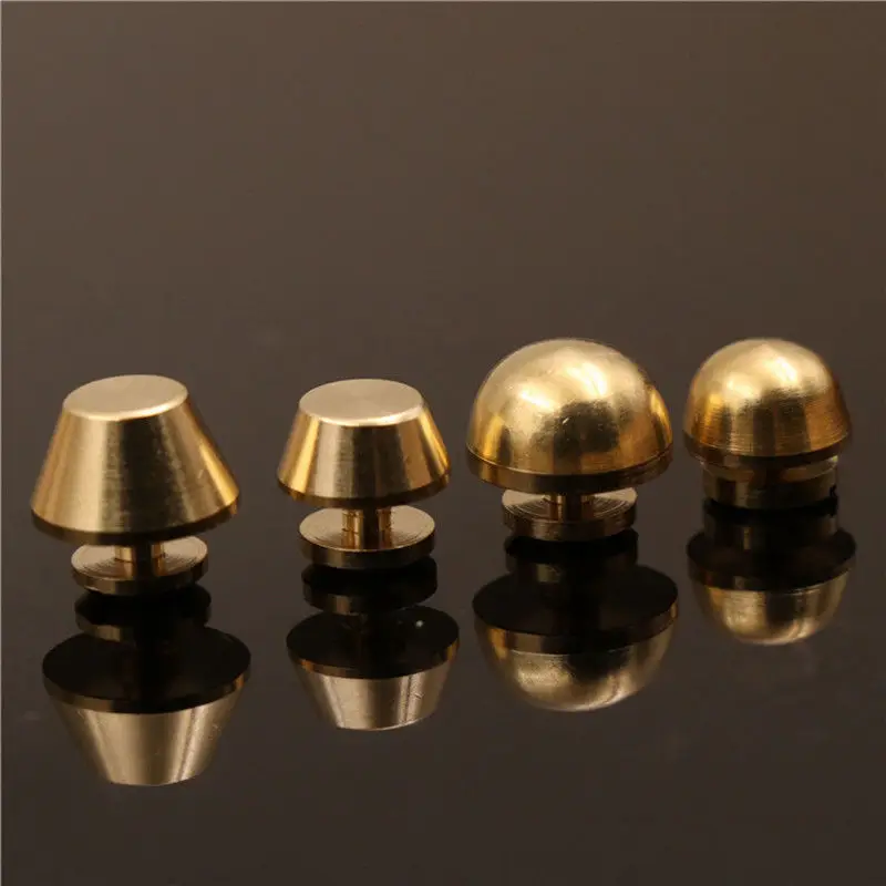 

20Pcs Solid brass Handbag feet nailheads stud screwback Bucket Shape Rivets Leather craft Bag Wallet handbag decoration