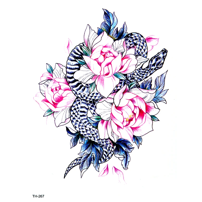 Snake And Flower Waterproof Temporary Tattoo Sticker Body Art Sticker Tatoo Men Tattoo sleeve Tatuajes Temporales Cheap Stuff
Snake And Flower Waterproof Temporary Tattoo Sticker Body Art Sticker Tatoo Men Tattoo sleeve Tatuajes Temporales Cheap Stuff