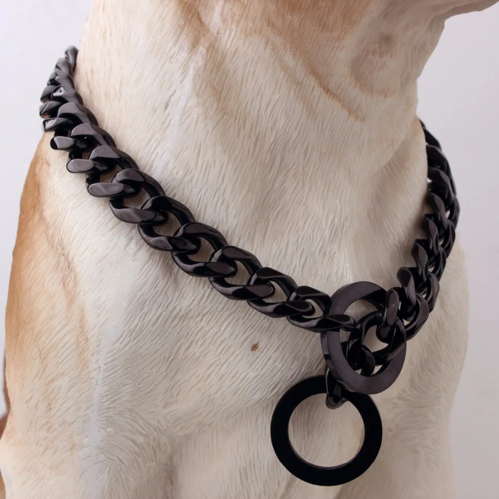 12''-32"Pet Dog Stainless Steel Curb Cuban Link 10-19MM Black Dog Chain Collar Choker ''Let the dog be more intimate with you''
12''-32"Pet Dog Stainless Steel Curb Cuban Link 10-19MM Black Dog Chain Collar Choker ''Let the dog be more intimate with you''