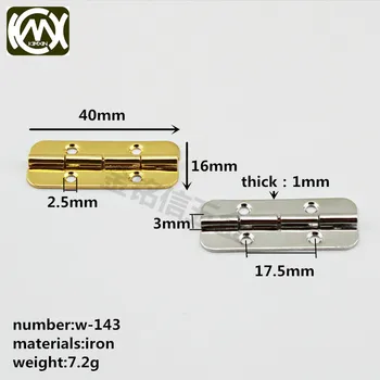 KIMXIN Hardware factory Sell iron - plinted gold silver Rounded corners of jewelry box hinges 40mm long Exempt postage W-143
KIMXIN Hardware factory Sell iron - plinted gold silver Rounded corners of jewelry box hinges 40mm long Exempt postage W-143