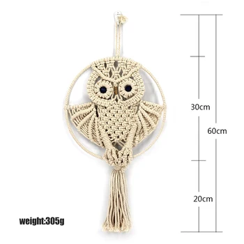 Creatived Owl Tapestry Wall Hanging Art Decor Handmade Woven New Cotton Rope Woven Tapestry XH8Z
Creatived Owl Tapestry Wall Hanging Art Decor Handmade Woven New Cotton Rope Woven Tapestry XH8Z