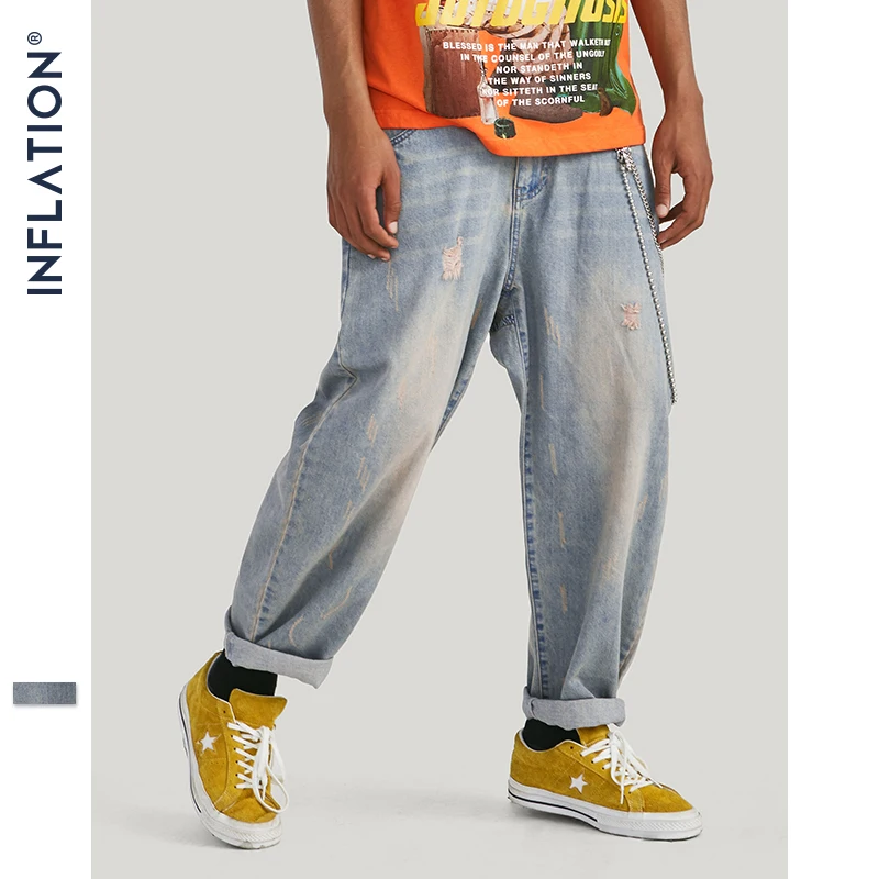 INFLATION 2019 AW New Arrival Streetwear Jean Pants Straight Light Blue Jeans Men Loose Style Denim Jeans 93343W
INFLATION 2019 AW New Arrival Streetwear Jean Pants Straight Light Blue Jeans Men Loose Style Denim Jeans 93343W